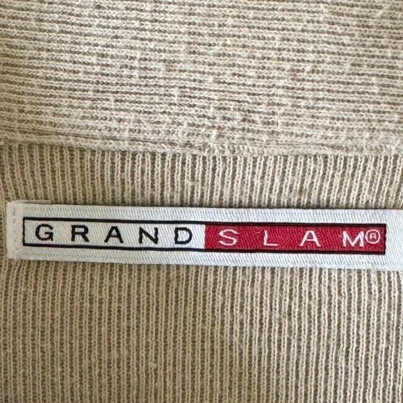 Grand Slam Blue & Beige 1/4 Zip Long Sleeve Athletic Pullover Top Men’s Size XL* - Picture 5 of 7